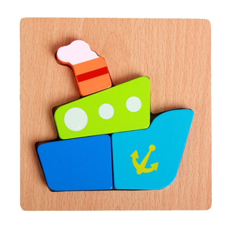 Montessori-leerpuzzel van hout – kleurenplezier