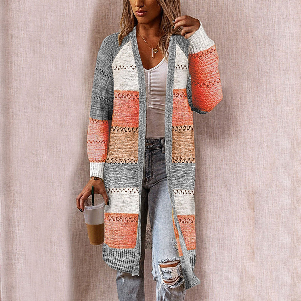 Vest met maattabel