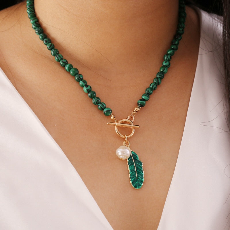 Parel drop ketting Nature love