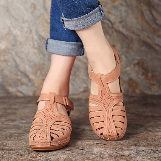Leren dames sandalen
