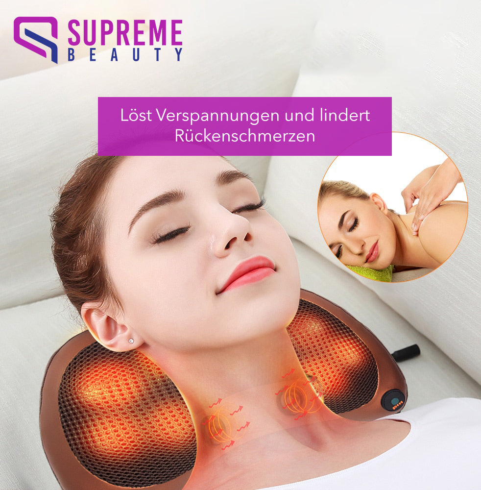 Draagbaar massagekussen met diepe shiatsu massage