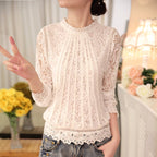 Kanten damesblouse met lange mouwen — afbeelding 7