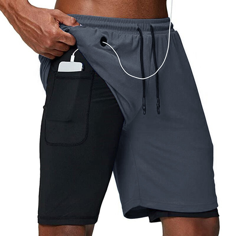 Berthold | Hardloopshort met korte binnentight en telefoonzak