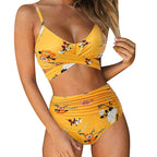 Belle high waisted, kleurrijke damesbikini
