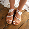 Witte dames zomersandalen