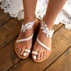 Witte dames zomersandalen