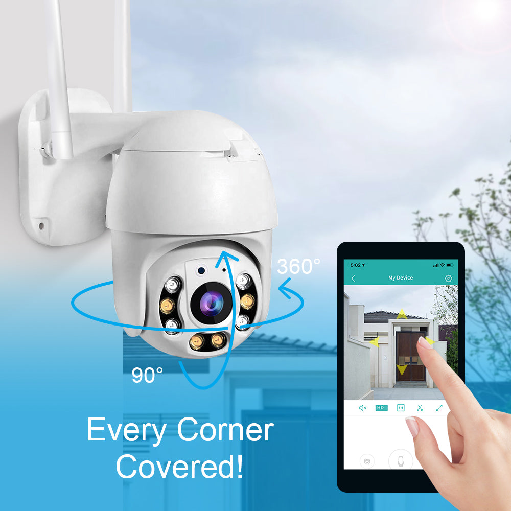 Draadloze outdoor beveiligingscamera met wifi – secureview 360