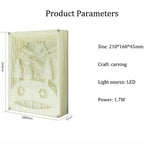 Exclusieve 3D nachtlamp 3D carving — afbeelding 14