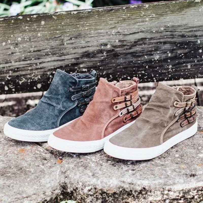 Slip on canvas sneakers voor dames