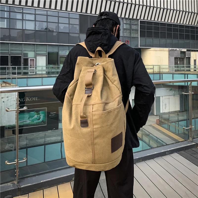 Grote capaciteit reis rugzak canvas rucksack