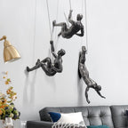 Bergbeklimmer wandsculptuur