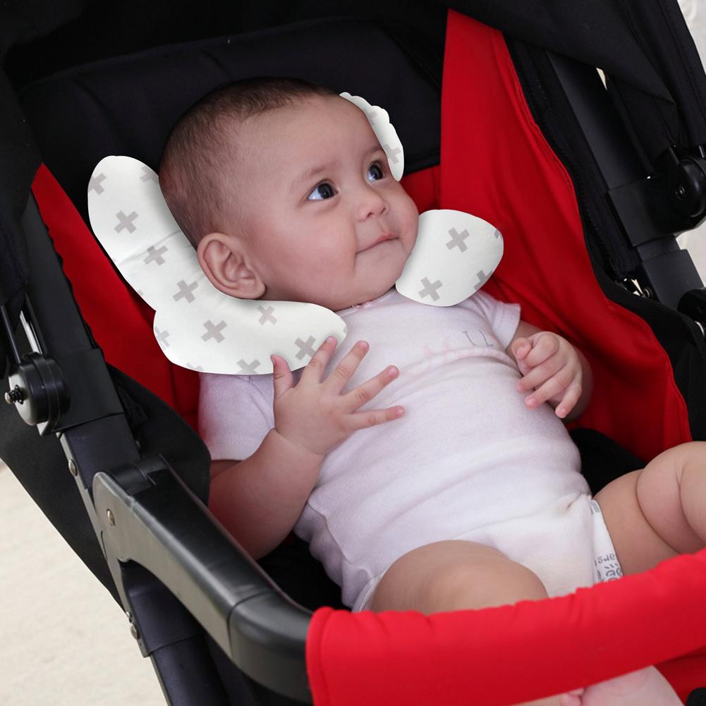 U-vormig babynekkussen voor reizen en kinderwagen