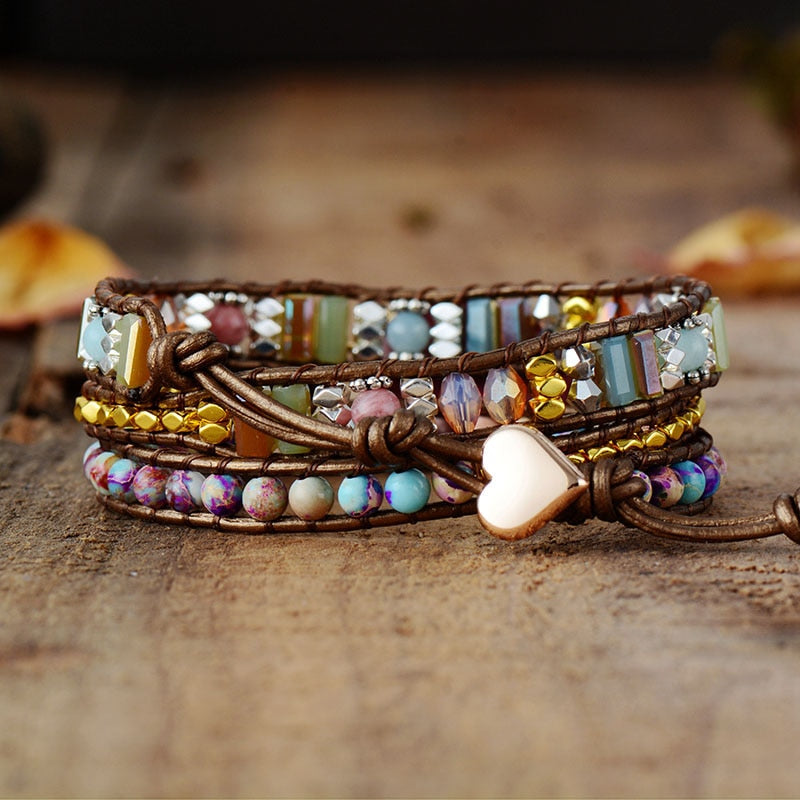 Natural stone – handgemaakte armband