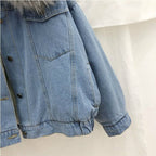 Denim winterjas voor dames