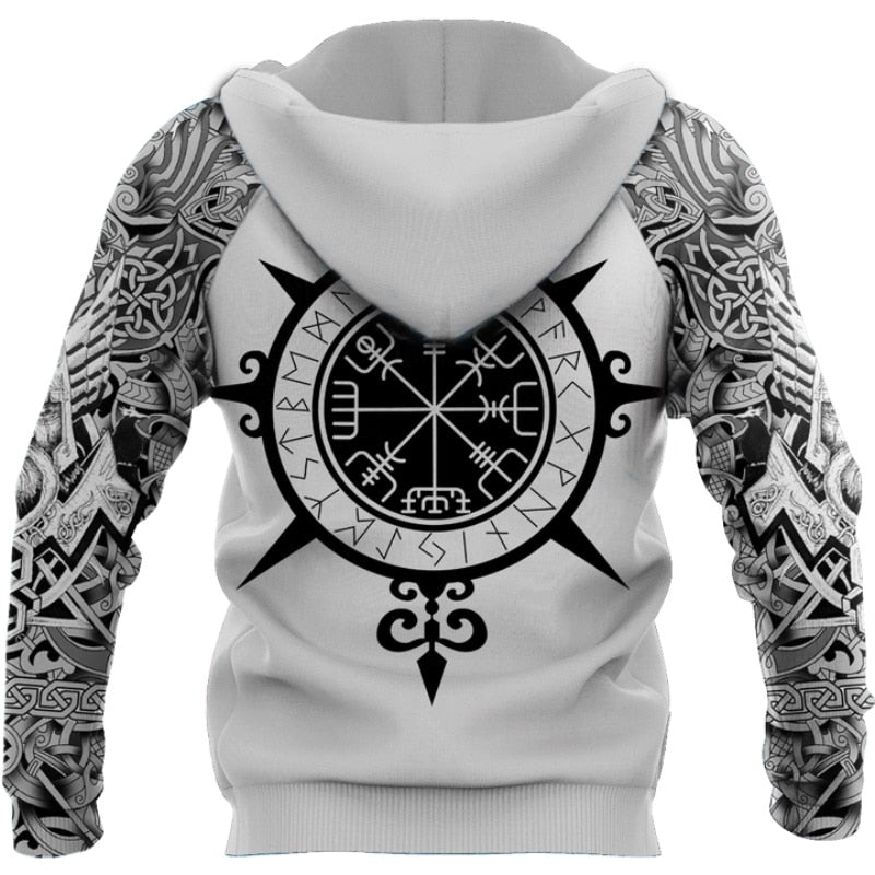 Viking hoodie met runen- en krijgermotieven