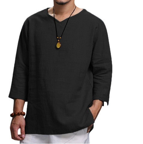 Adrian shirt – mannen linnen T-shirt