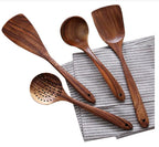 Natuurlijke houten keukenset