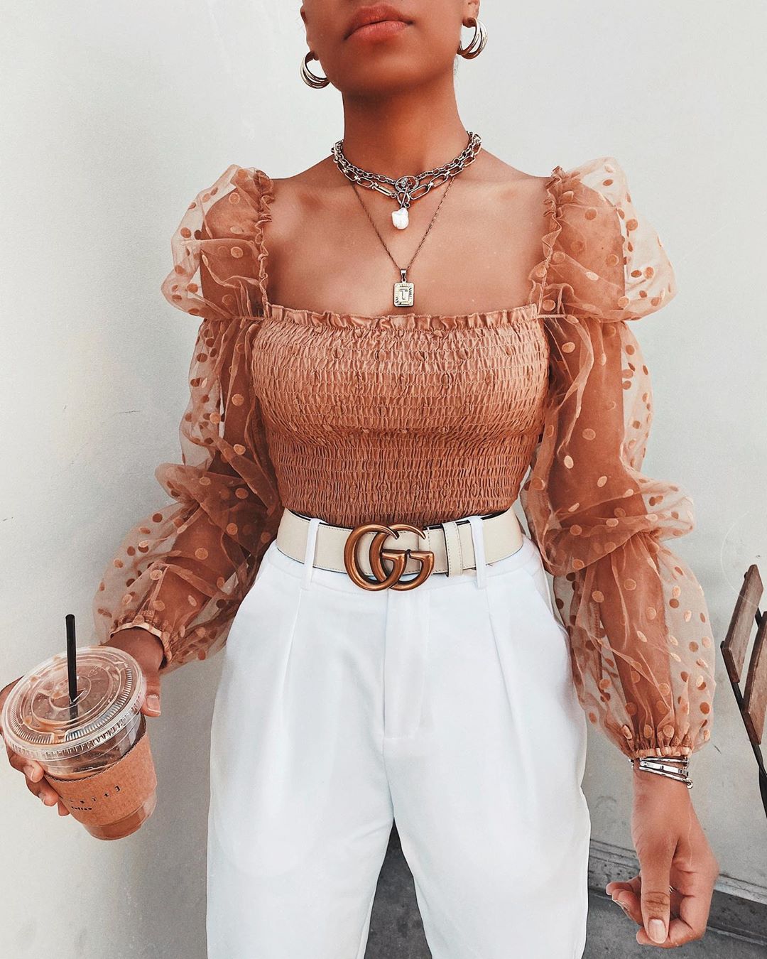 Tiffany top met mesh