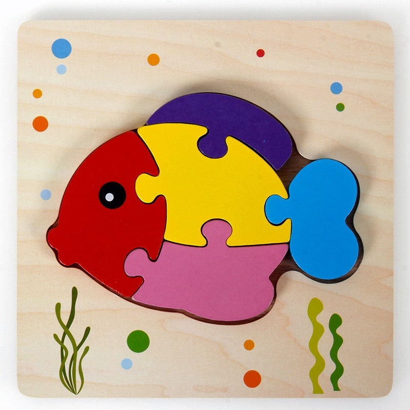 Montessori-leerpuzzel van hout – kleurenplezier
