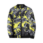 Heren bomberjack met abstracte print