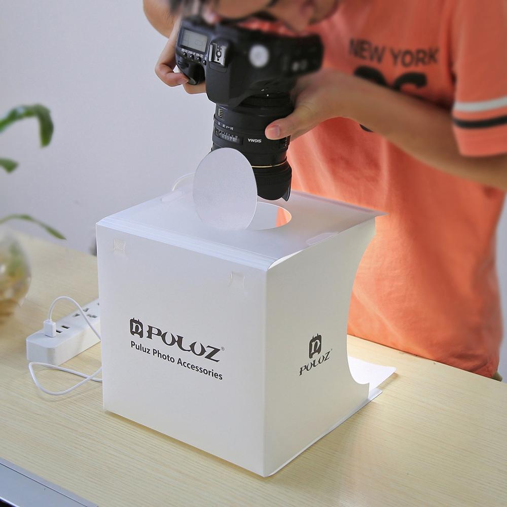 Draagbare fotostudio met led-verlichting