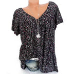 Dames boho zomerblouse met bloemenprint