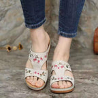 Dames bloemensandalen