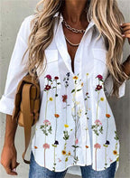 Blouse met vlinderprint
