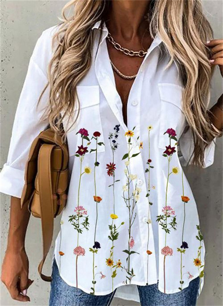 Blouse met vlinderprint