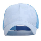 Dames baseballcap met een paardenstaartopening en klittenbandsluiting