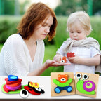 Montessori-leerpuzzel van hout – kleurenplezier
