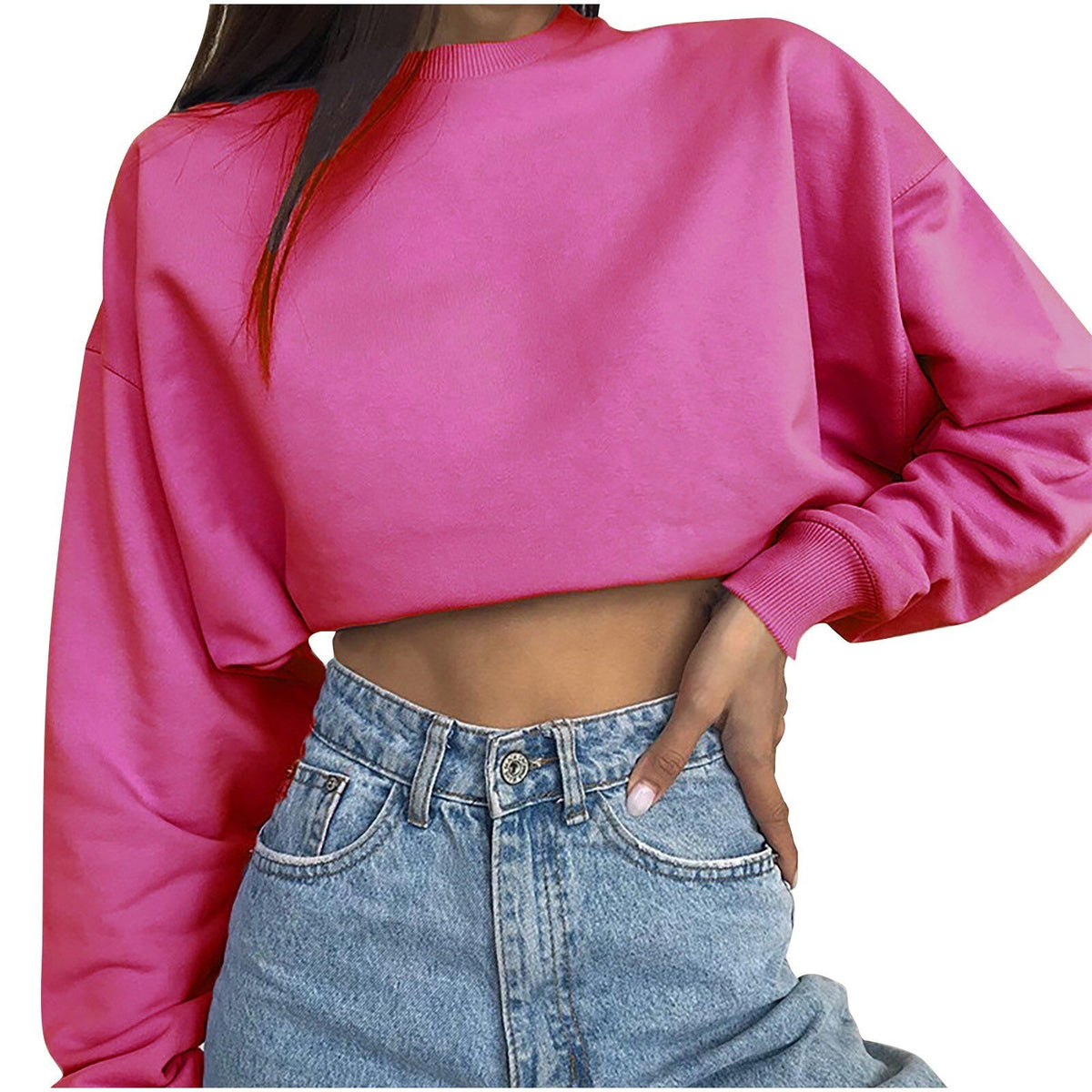 Crop trui met lange mouwen voor dames