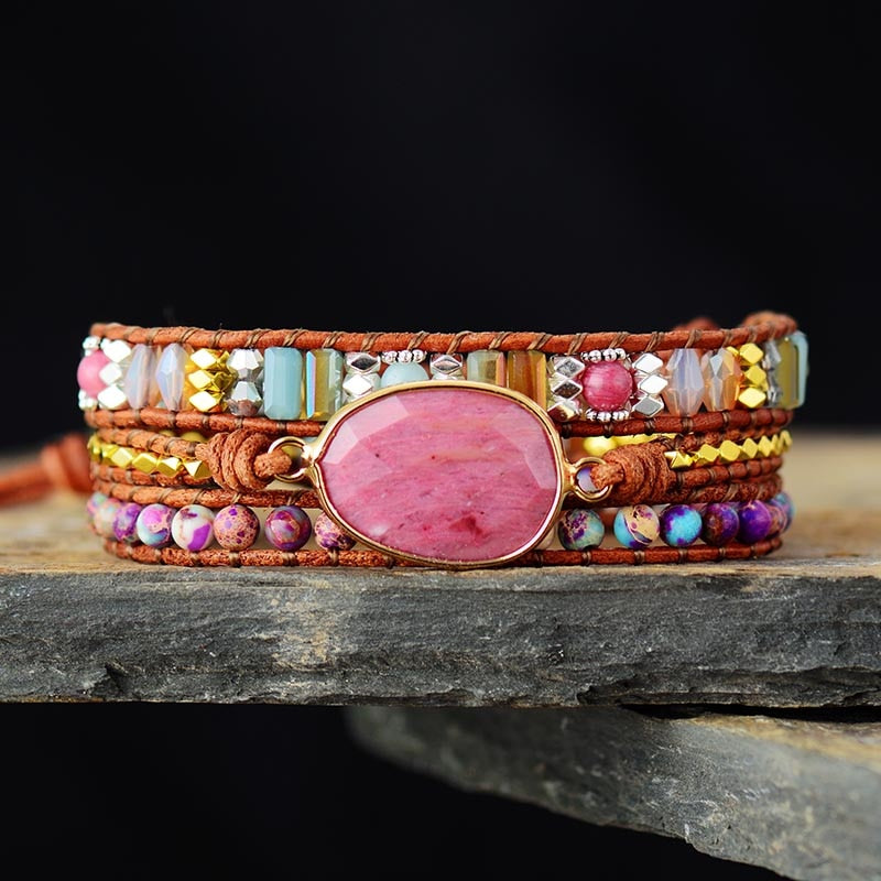 Natural stone – handgemaakte armband