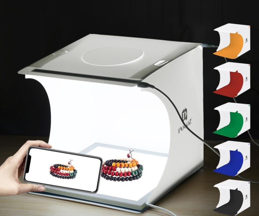 Draagbare fotostudio met led-verlichting
