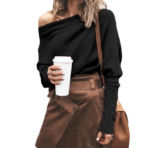 Gebreide off-shoulder damestrui