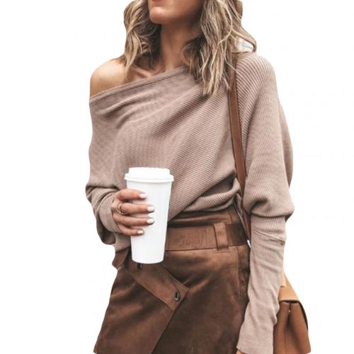 Gebreide off-shoulder damestrui