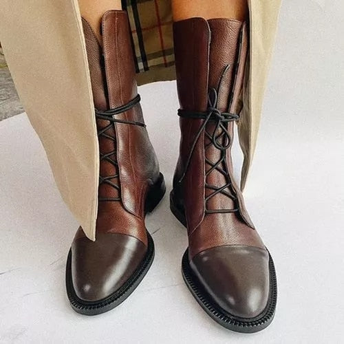 Vintage dames enkellaarzen – Liva