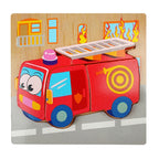 Montessori-leerpuzzel van hout – kleurenplezier