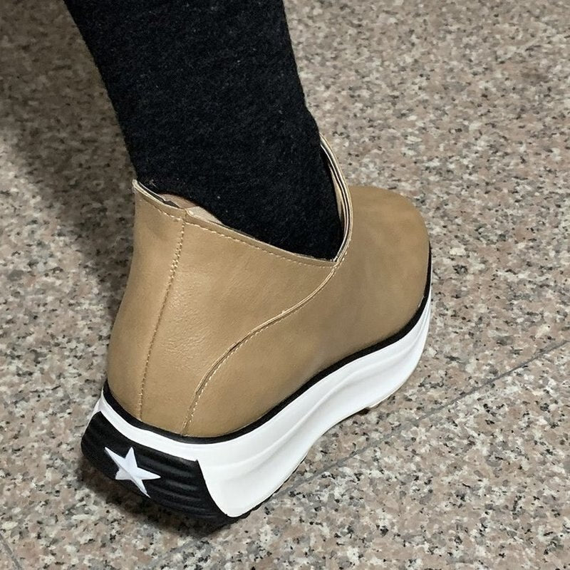 EviesSneaks I lederen sneakers met zool voor dames