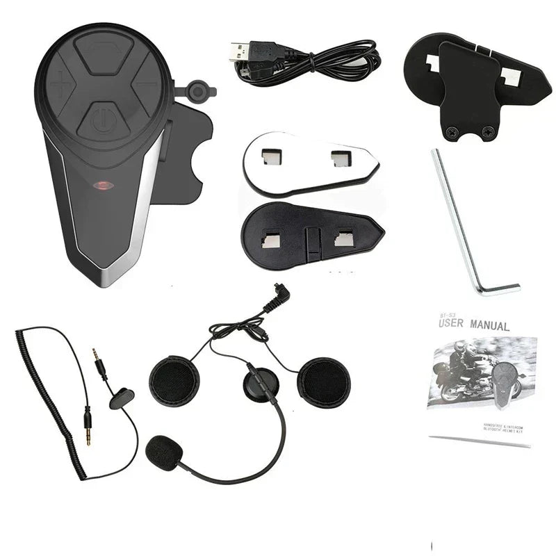 Bluetooth-motorhelmintercom RoadLink S3 met FM en bereik van 1.000 m