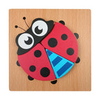Montessori-leerpuzzel van hout – kleurenplezier