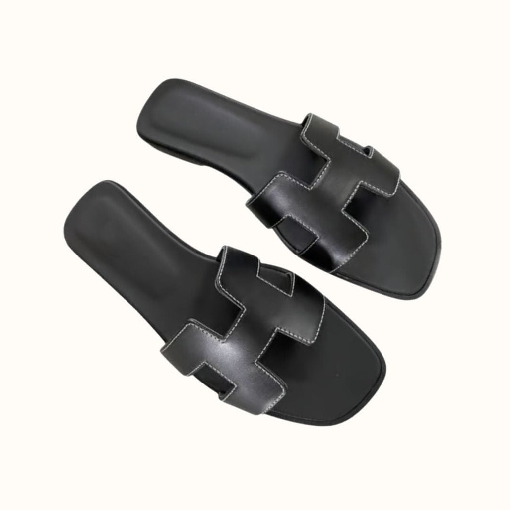 En modieuze slippers