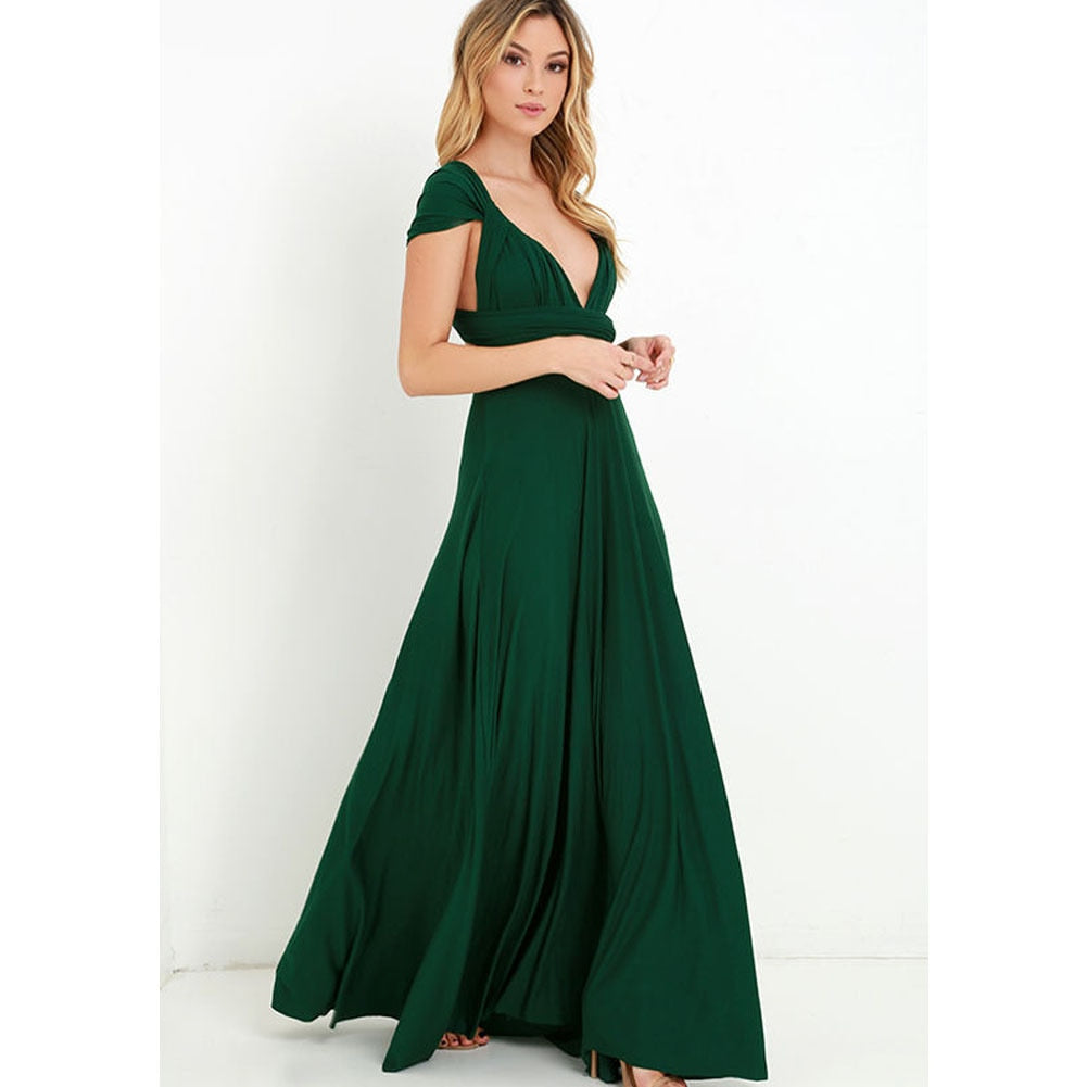 Lange jurk met meerdere stijlen voor verschillende looks