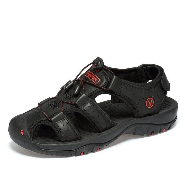 Lamar lederen sandalen