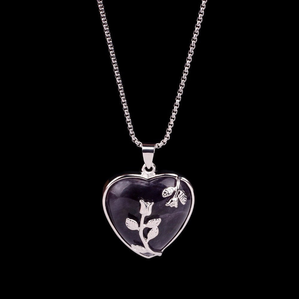 Loving heart – hart hanger van kwarts kristal
