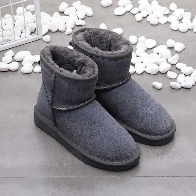 Enkelhoge leren dames sneeuwlaarzen — afbeelding 7