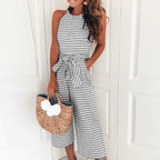 Luchtige & stijlvolle dames jumpsuit met tailleband en strepen — afbeelding 34