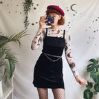 Trui met transparante mesh en een patroon – Moonvibe trui
