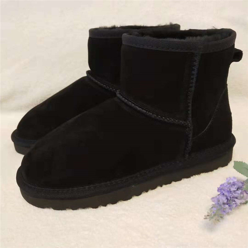 Enkelhoge leren dames sneeuwlaarzen — afbeelding 3
