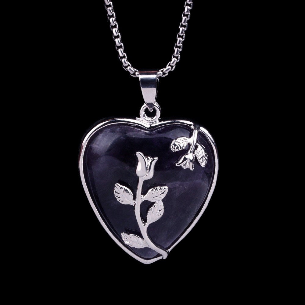 Loving heart – hart hanger van kwarts kristal